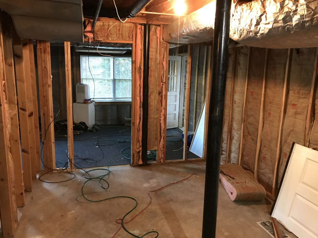 Before Dunwoody Bathroom Remodel in Basement