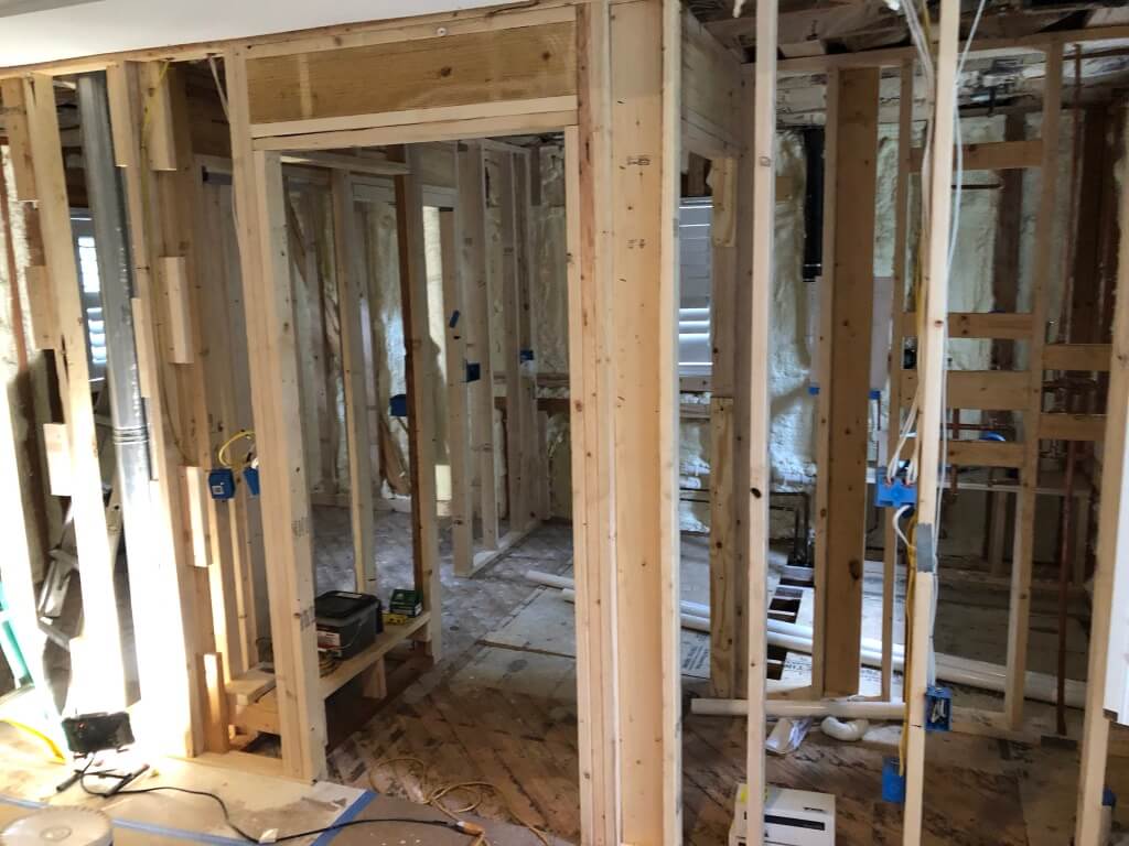 Norcross Bathroom Remodel Framing
